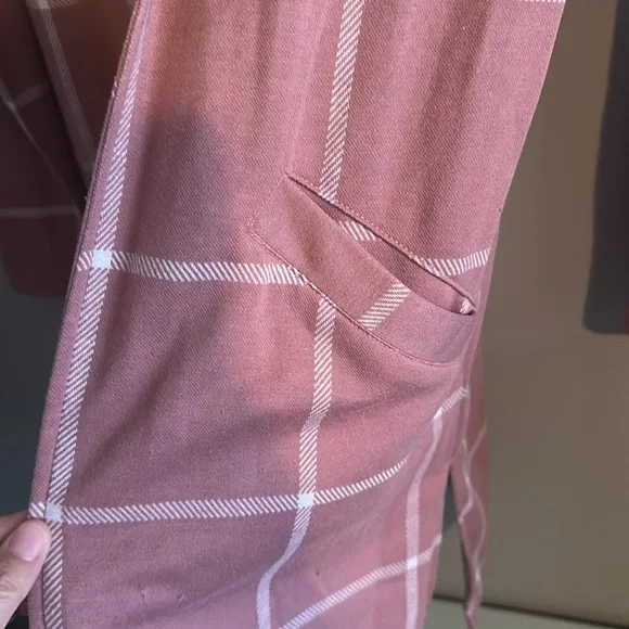 Maurices Pink Windowpane Blazer sweater cardigan top blouse shirt XS - Picture 6 of 9